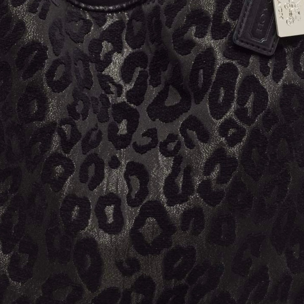 Coach Madison Chenille Ocelot Tote bag. 
 Black Leopard Print - Picture 2 of 12
